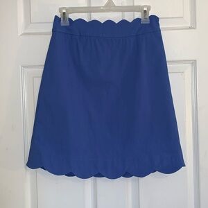 J.McLaughlin pencil stretch skirt, scallop waist, scallop hem